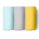 Solid Set- Blue, Grey And Yellow Design Swaddles 3 Pcs