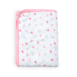 Pink Hearts Baby Blanket 1pc