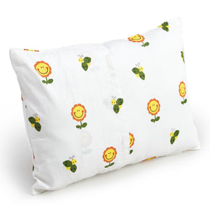 Flower With Bee Bolster Pillow Set 1 Pcs