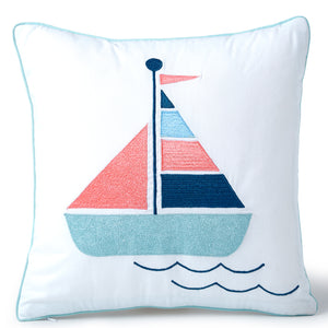 Boat Twill Filled Cotton Pillow 1 Pcs