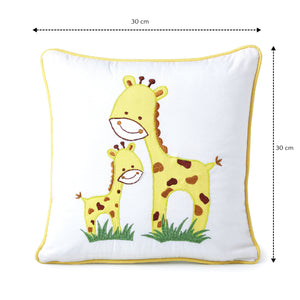 Giraffe Twill Filled Cotton Pillow 1 Pcs