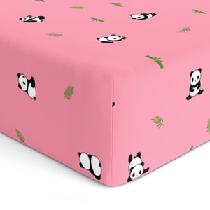 Pink Panda Crib Sheets 1 Pcs