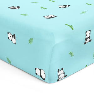 Blue Panda Crib Sheets 1 Pcs