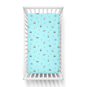 Blue Panda Crib Sheets 1 Pcs