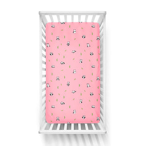 Pink Panda Crib Sheets 1 Pcs