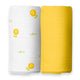 Sunflower and Solid Yellow Swaddles 2 Pcs