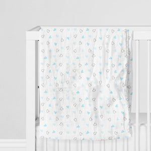 Blue Hearts Swaddles 1 Pcs